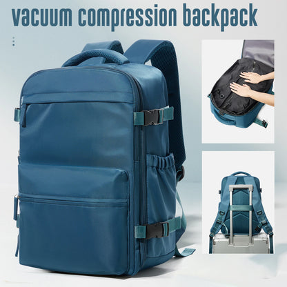 Expandable Large Capacity Vacuum Backpack for Business and Travel - Ideal for Men and Women, Perfect for School and Laptop Use