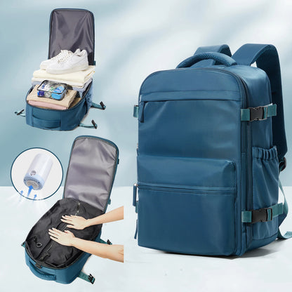 Expandable Large Capacity Vacuum Backpack for Business and Travel - Ideal for Men and Women, Perfect for School and Laptop Use