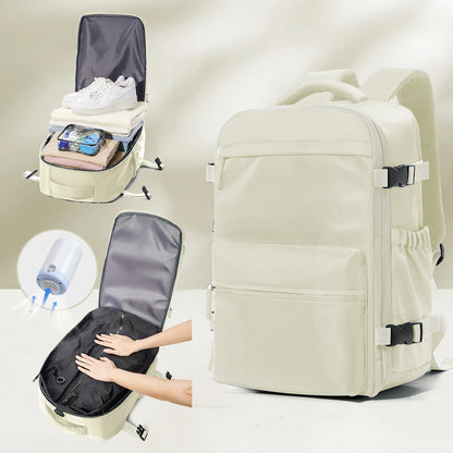 Expandable Large Capacity Vacuum Backpack for Business and Travel - Ideal for Men and Women, Perfect for School and Laptop Use